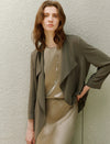 Flowy Drape Front Jacket