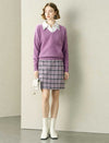 Tweed Plaid Mini Skirt