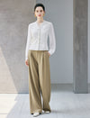 Pearl Beaded V Neck Sequin Lace Blouse
