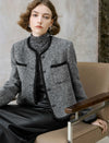Tweed Wool-Blend Cropped Jacket