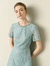 Lace Embellished Midi Dress