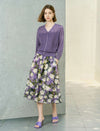 Pointelle Knit Button-Front Cardigan