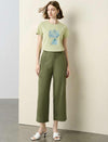 Cotton Straight‑Leg Ankle Cargo Pants
