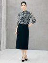 Vintage Stripe Dotted Bow Tie Chiffon Blouse