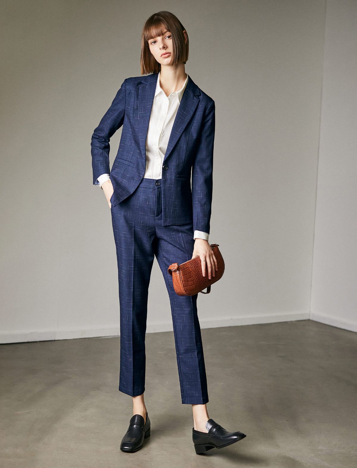 Classic Solid Pantsuit Set