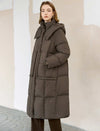 Removable Hooded Long Down Coat
