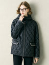 Tweed Accents Quilted Padded Jacket