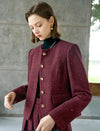 Burgundy Sequin Two‑Piece Set