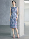 Floral Sleeveless Knee-Length Sheath Dress