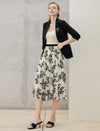 Floral Print A-Line Skirt