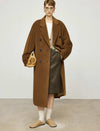 Wool-Cashmere Blend Double-Breasted Maxi Coat