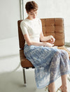 Elegant Floral Print Skirt