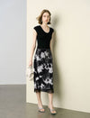 Tie-Dye Sequin Midi Skirt