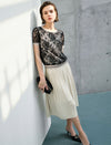 Lace Floral Short Sleeve Top