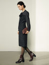 Classic Textured Fitted Dress