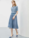 Minimal Pleated A-Line Skirt