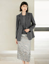 Grey Single-Button Blazer
