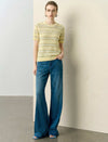 Short‑Sleeve Jacquard Knit Top