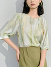 100% Mulberry Silk Watercolor Top