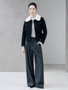 Detachable Collar Utility Cropped Jacket