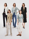 Lightweight Ruched Sleeve Blazer