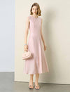 Tencel Linen Sleeveless A-Line Skater Midi Dress