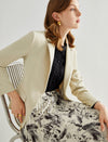 Classic Refined Button-Front Blazer
