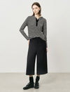 Stripe Long-Sleeve Hooded Henley Top