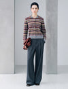 100% Wool Fair Isle Patterned Knit Cardigan