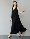 Intricate Pleated Halter Neck Gown