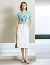 Sequin Floral Embroidered T-Shirt