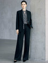 Pure Wool High Waist Wide Leg Pants