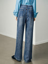 High-Waisted Wide Leg Denim Pants