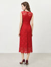 Romantic Embroidered Lace Sleeveless Gown