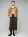 Double-Pleat Cuffed Cropped Wide-Leg Pants
