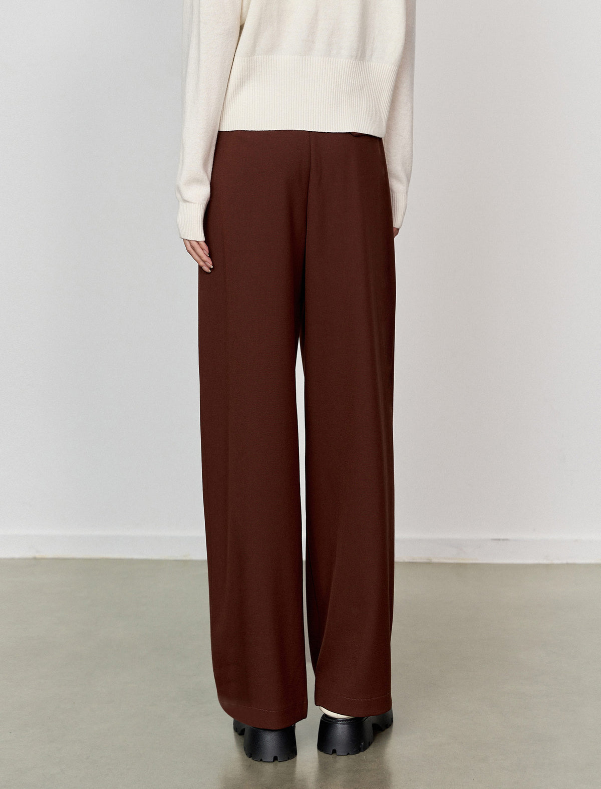 High Waist Wide‑Leg Long Trousers