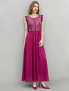 Black Sheer Lace Maxi Dress