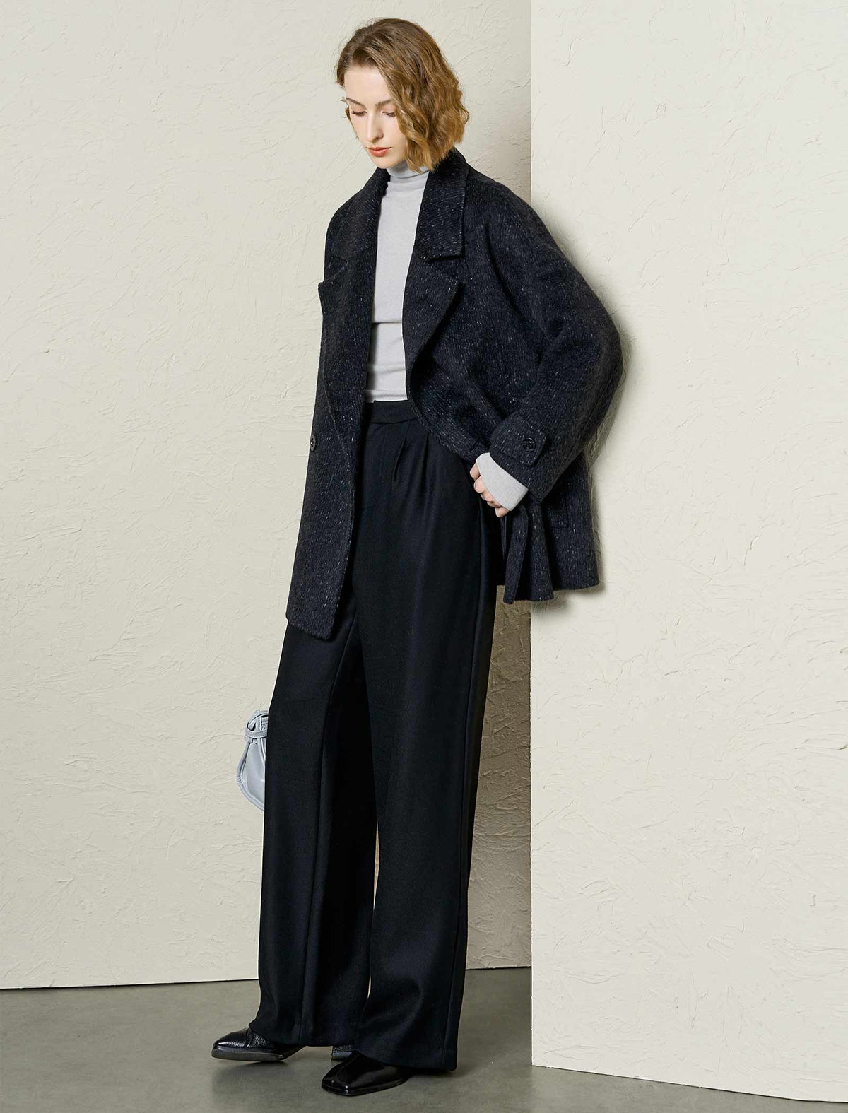 Wool-Alpaca Blend Double-Breasted Coat