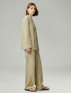 One Button Relaxed Fit Blazer