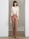 Lace Tailored Blazer with Three Quarter Sleeves
