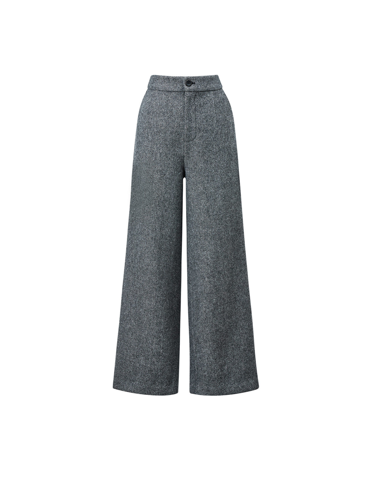 Textured High Waist Wide Leg Pants