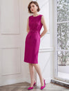 Solid Color Self-Belt Sleeveless Dress