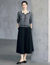 High-Waist Slimming Midi Umbrella Skirt
