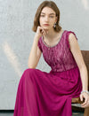 Black Sheer Lace Maxi Dress