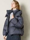Hooded Cropped Down Jacket