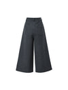 Double-Pleat Cuffed Cropped Wide-Leg Pants
