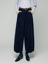 Textured Relaxed Wide-Leg Pants