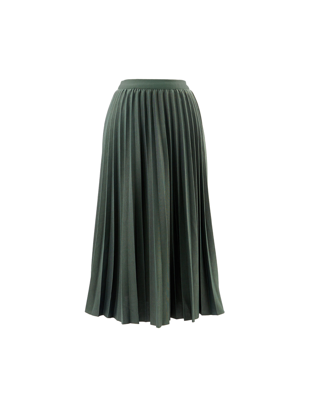 Pleated A-Line Midi Skirt