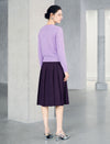 Vintage A-Line Pleated Midi Skirt