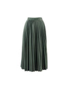 Pleated A-Line Midi Skirt
